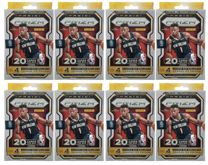 2020-21 Panini Caja de Suspensión de Baloncesto Prizm (Anaranjado Ice) 20 ct. 8x Lote